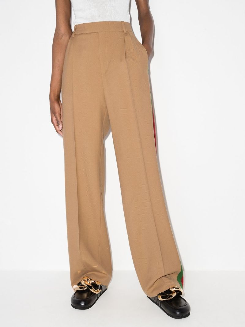 Wide Leg Wool Trousers