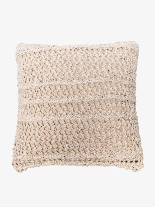 Neutral Dazzling Mesh Cushion