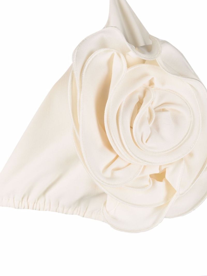 Neutral Floral AppliquÃ_x0083_Â© Bikini Top