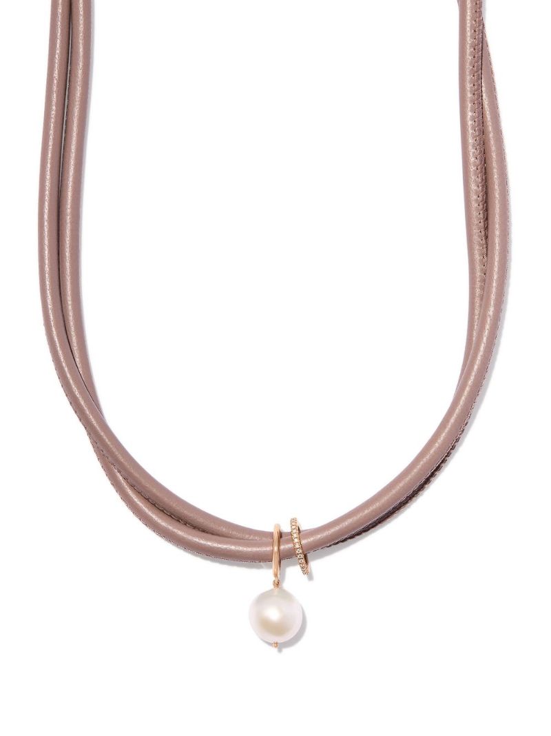 14k Yellow Gold Sea of Beauty Pearl and Diamond Necklace