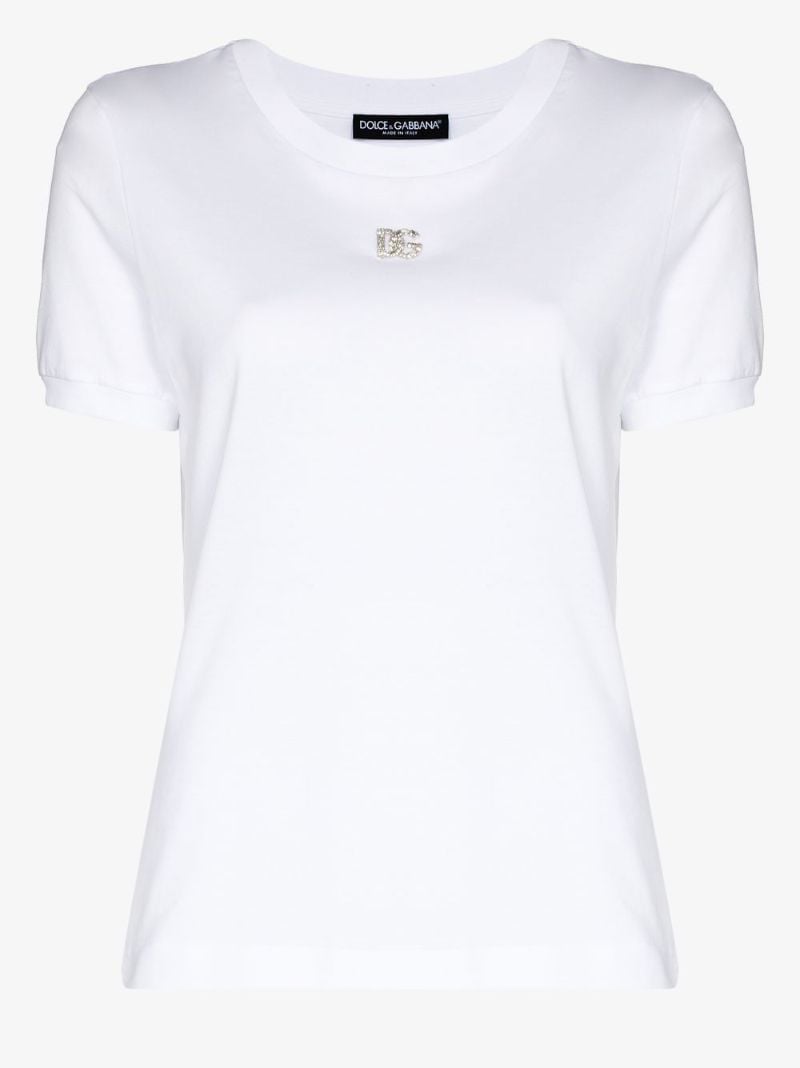 Crystal Logo Cotton T-shirt