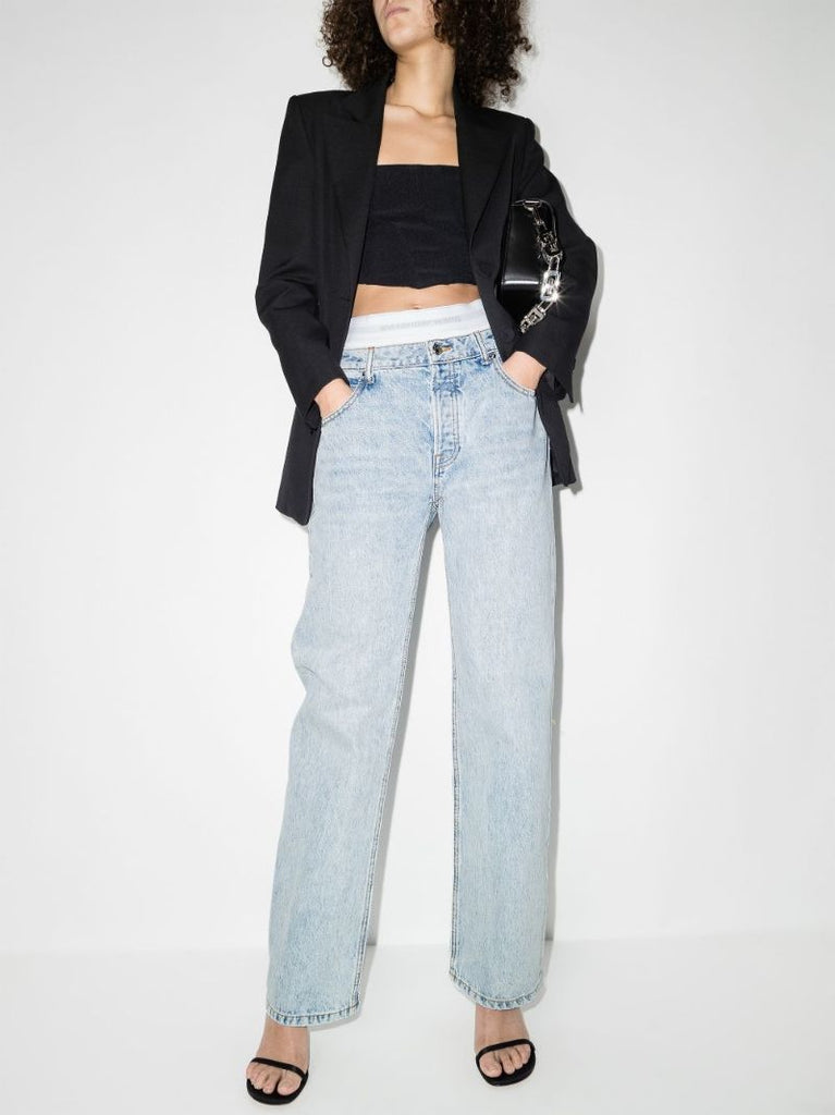 Underwear Logo Waistband Jeans