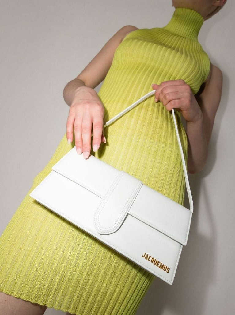 White Le Bambino Long Leather Shoulder Bag