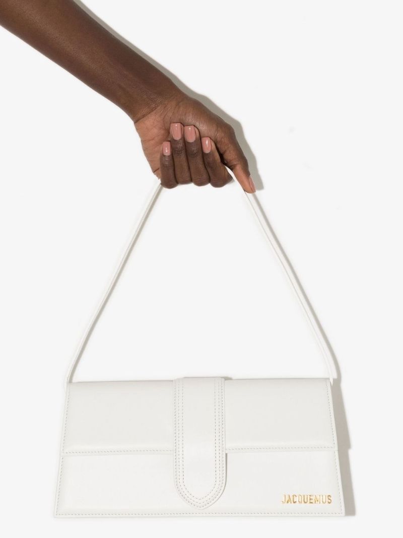 White Le Bambino Long Leather Shoulder Bag
