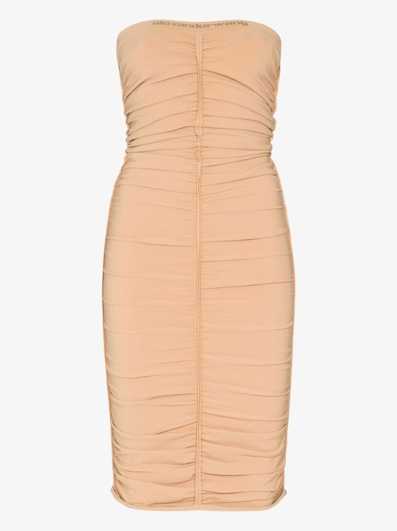 Ruched Bandeau Midi Dress
