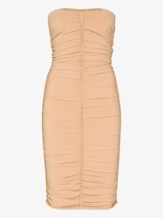 Ruched Bandeau Midi Dress