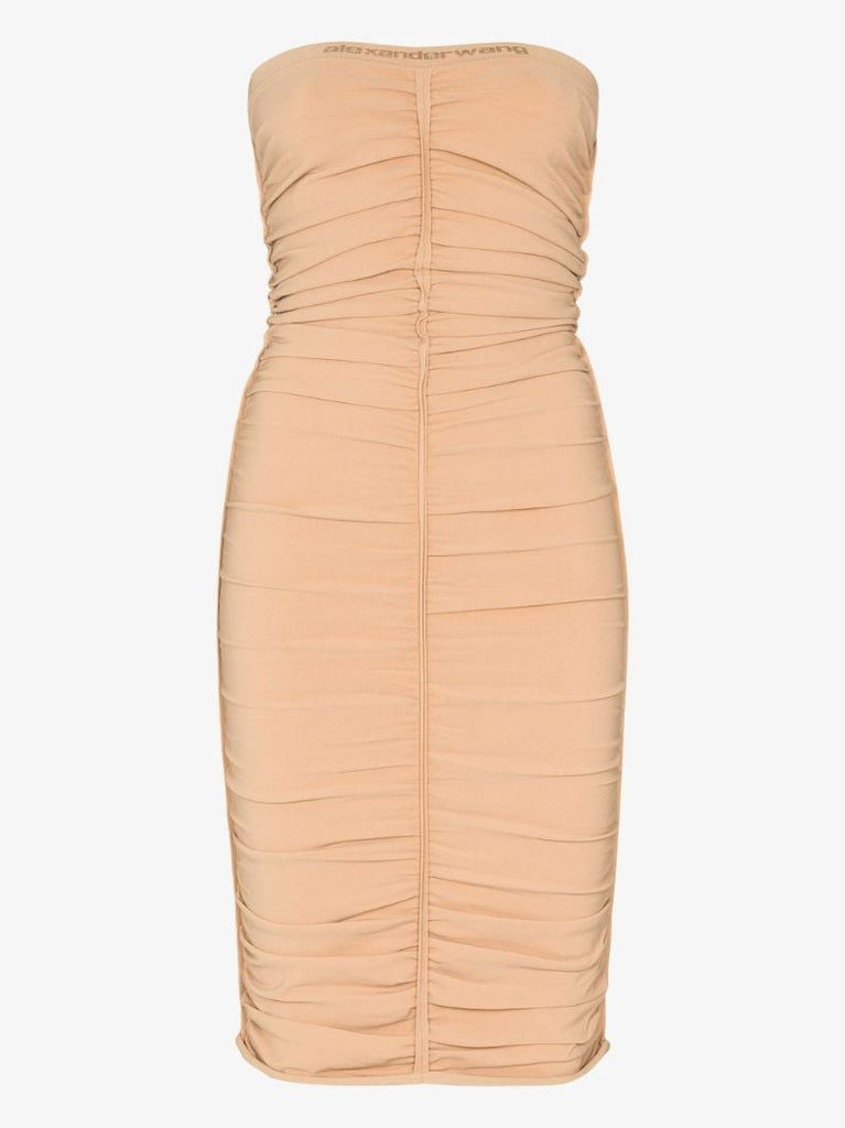 Ruched Bandeau Midi Dress