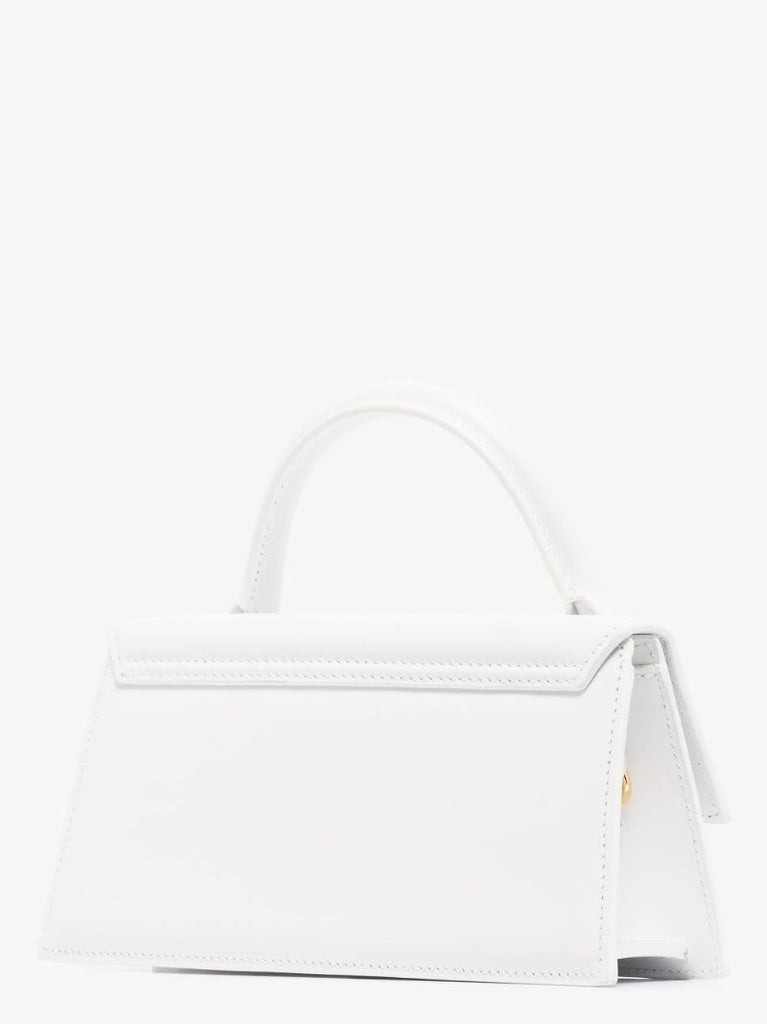 White Le Chiquito Long Leather Top Handle Bag