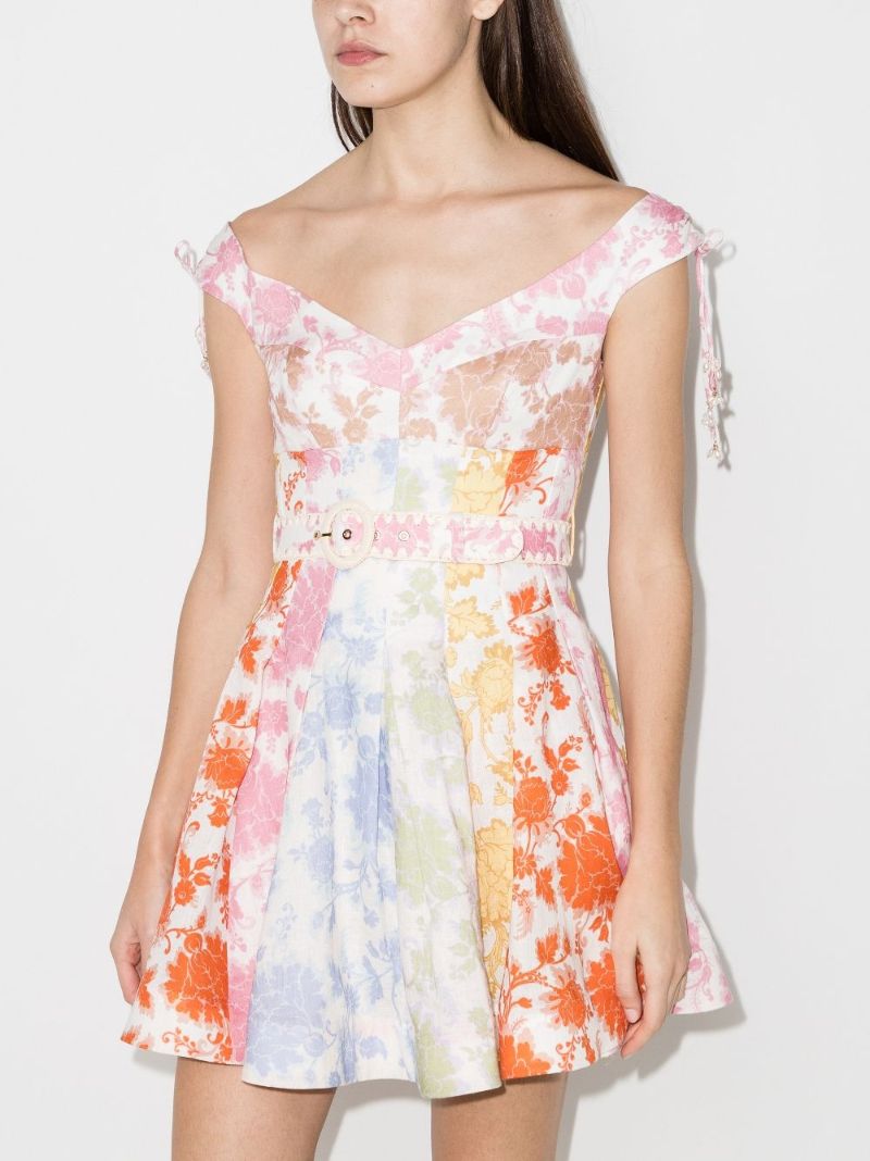 Off-shoulder Panelled Dress