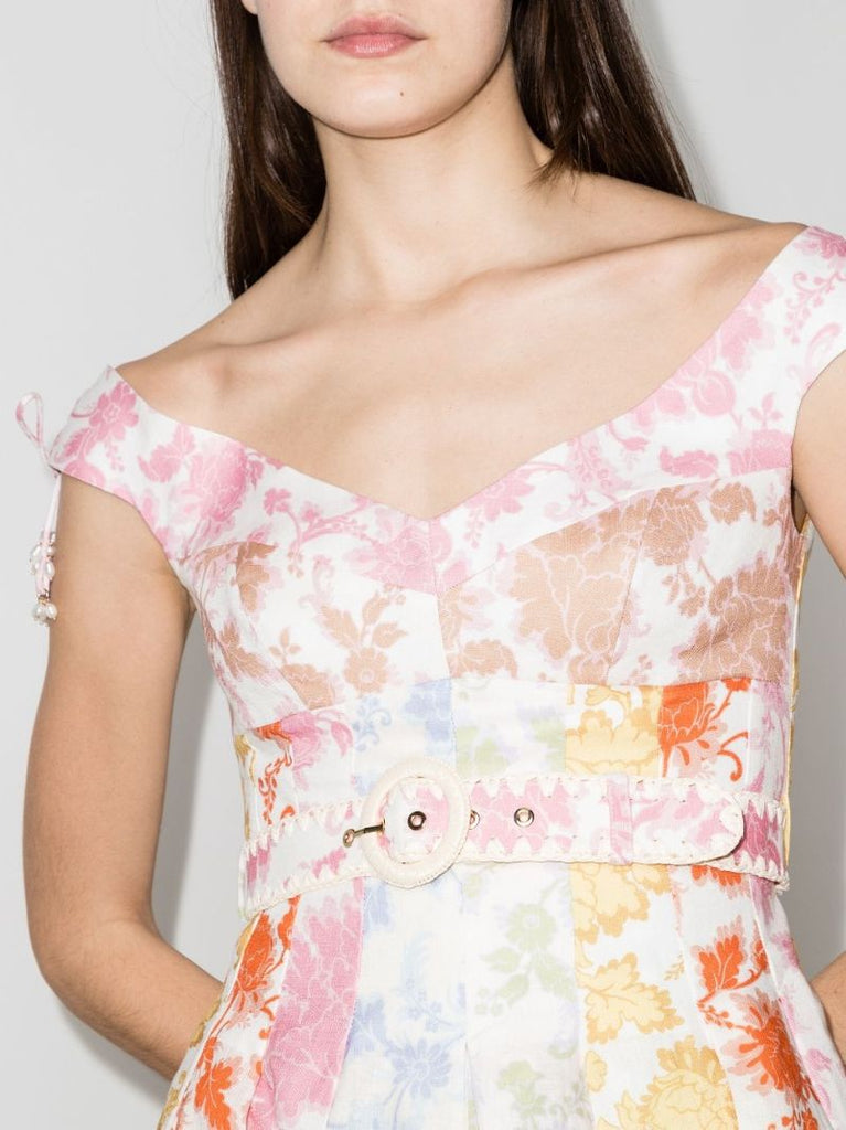 Off-shoulder Panelled Dress