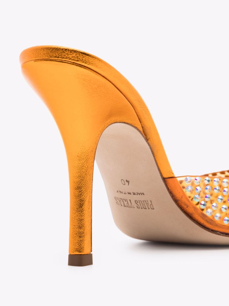 Orange Hollywood 95 Crystal Pvc Mules