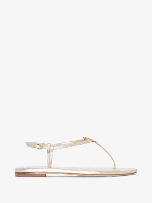 Gold Capri Leather Sandals