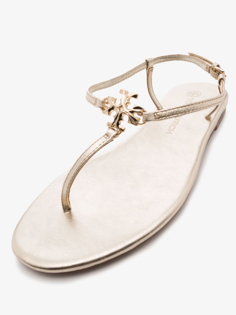Gold Capri Leather Sandals