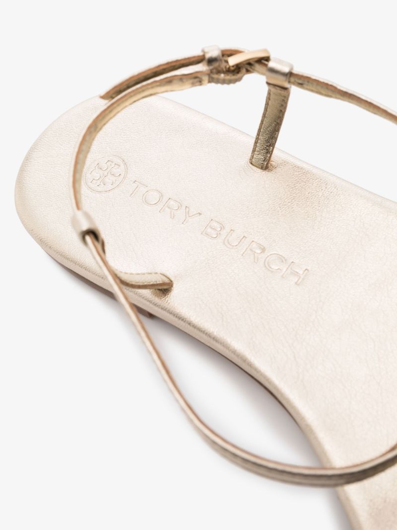 Gold Capri Leather Sandals