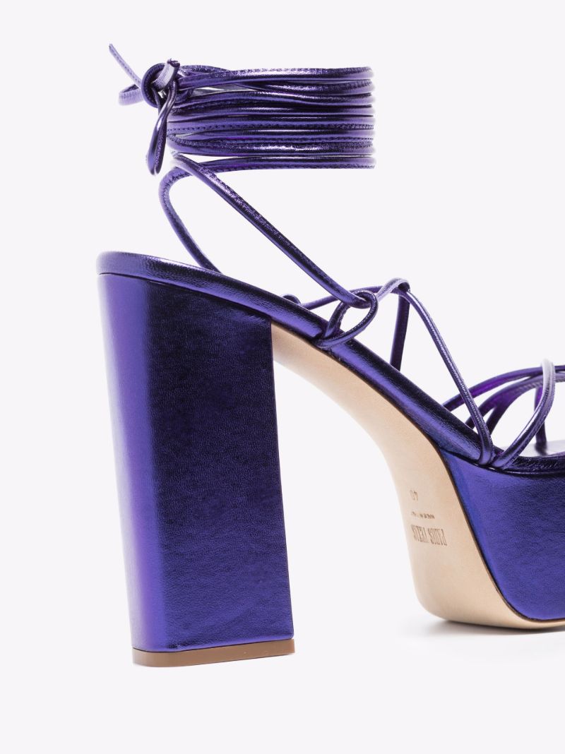 Purple Malena 130 Leather Platform Sandals