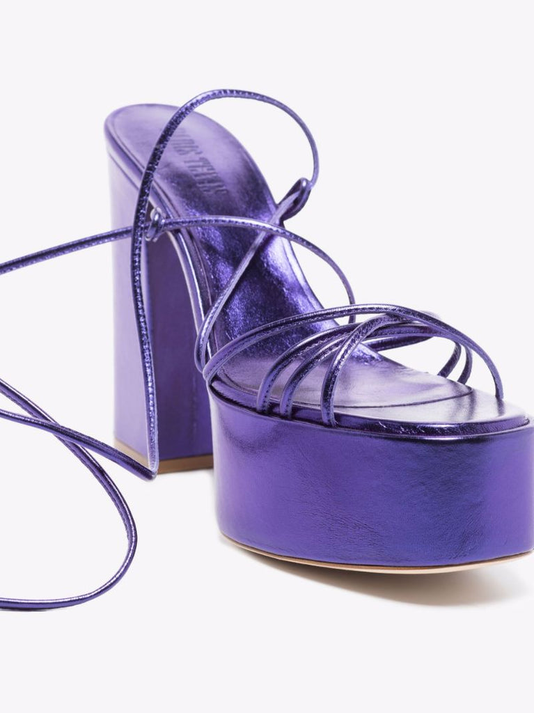 Purple Malena 130 Leather Platform Sandals