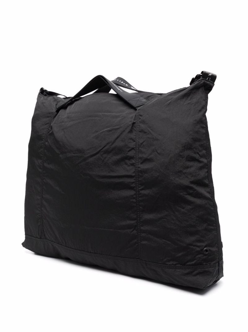 Black Logo Print Gym Tote Bag
