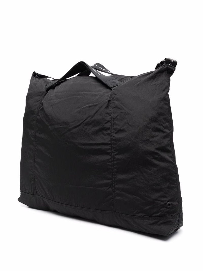 Black Logo Print Gym Tote Bag