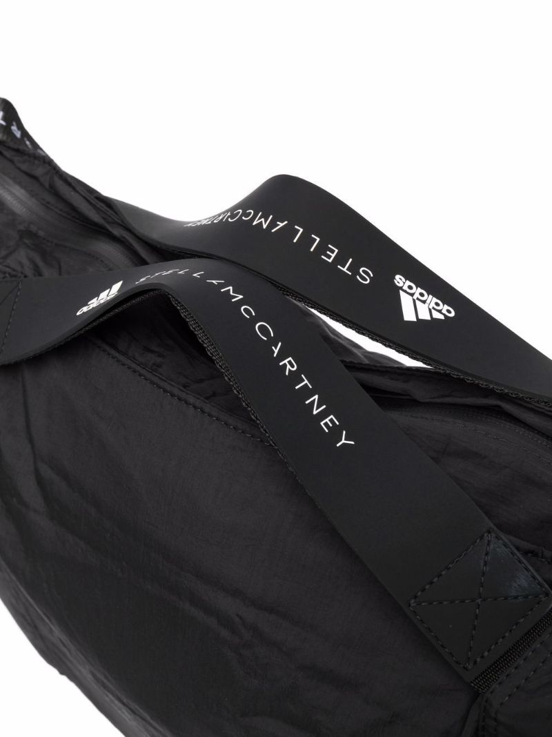 Black Logo Print Gym Tote Bag