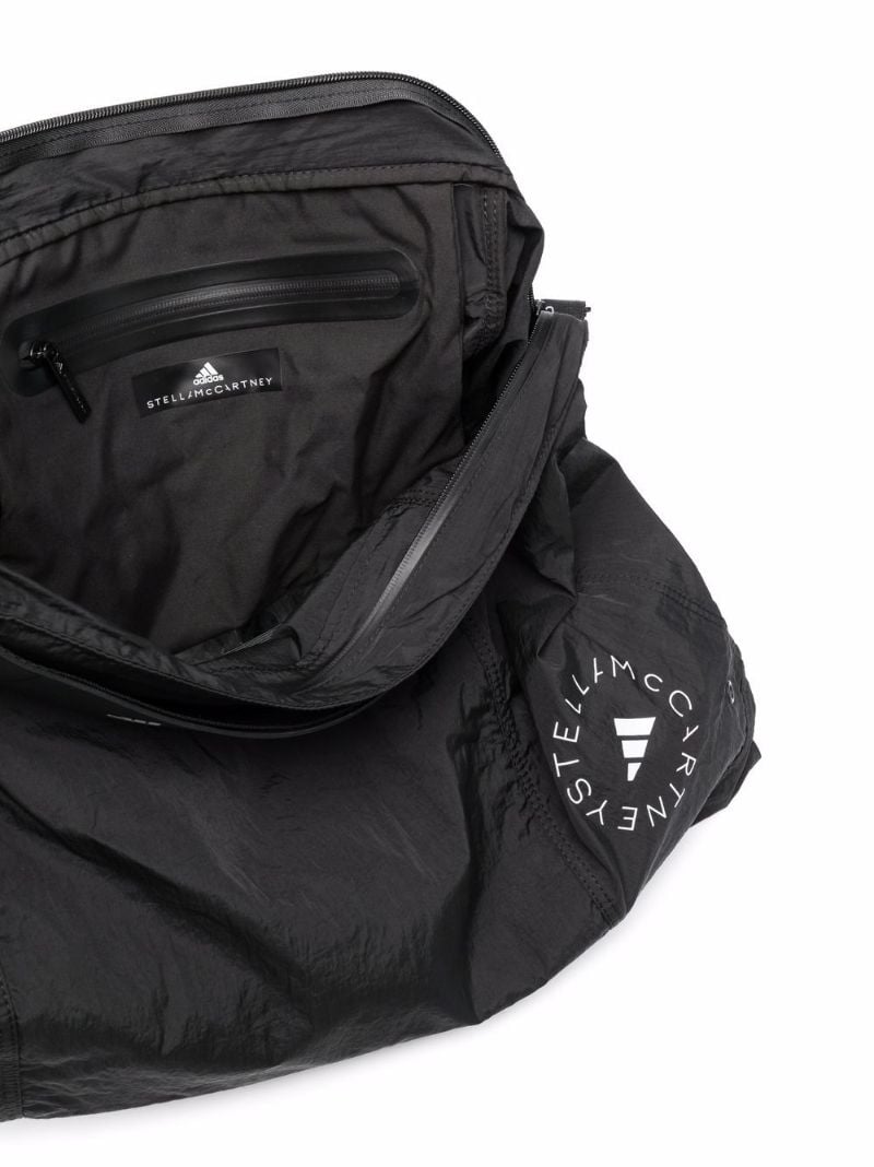 Black Logo Print Gym Tote Bag