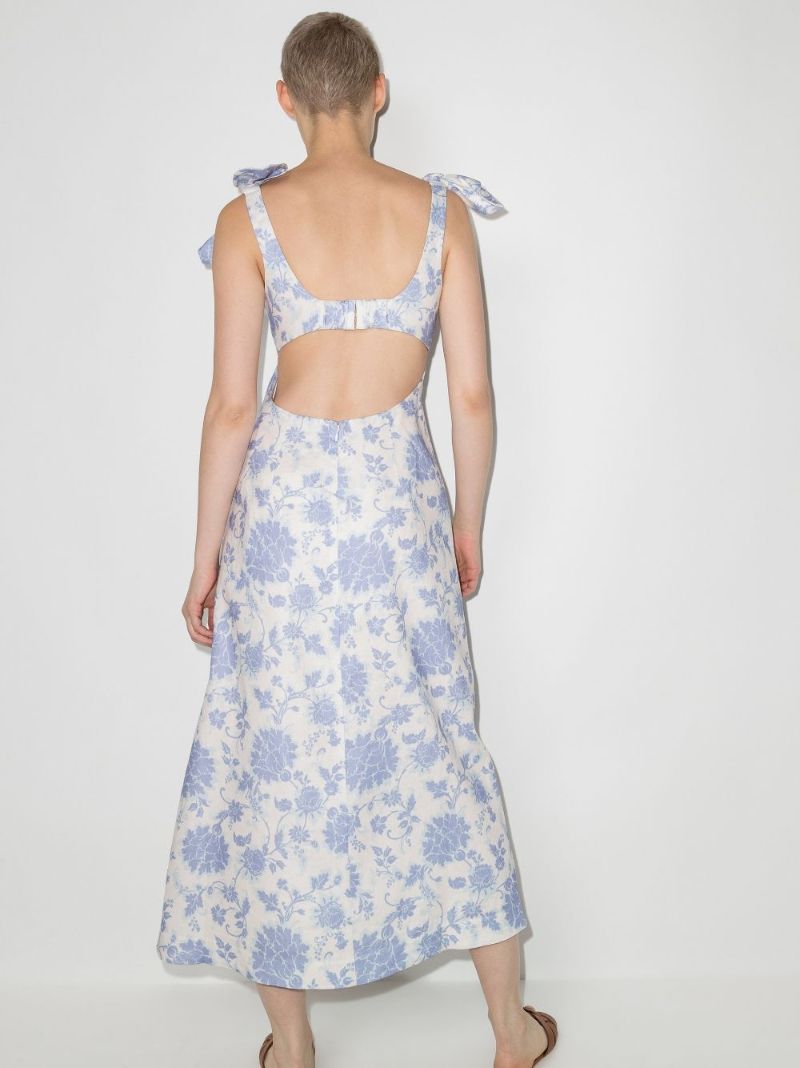 Postcard Floral-print Midi Dress