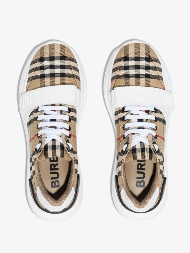 Neutral Regis Vintage Check Sneakers