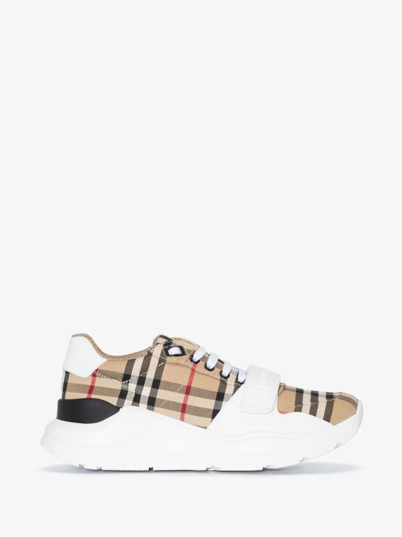 Neutral Regis Vintage Check Sneakers