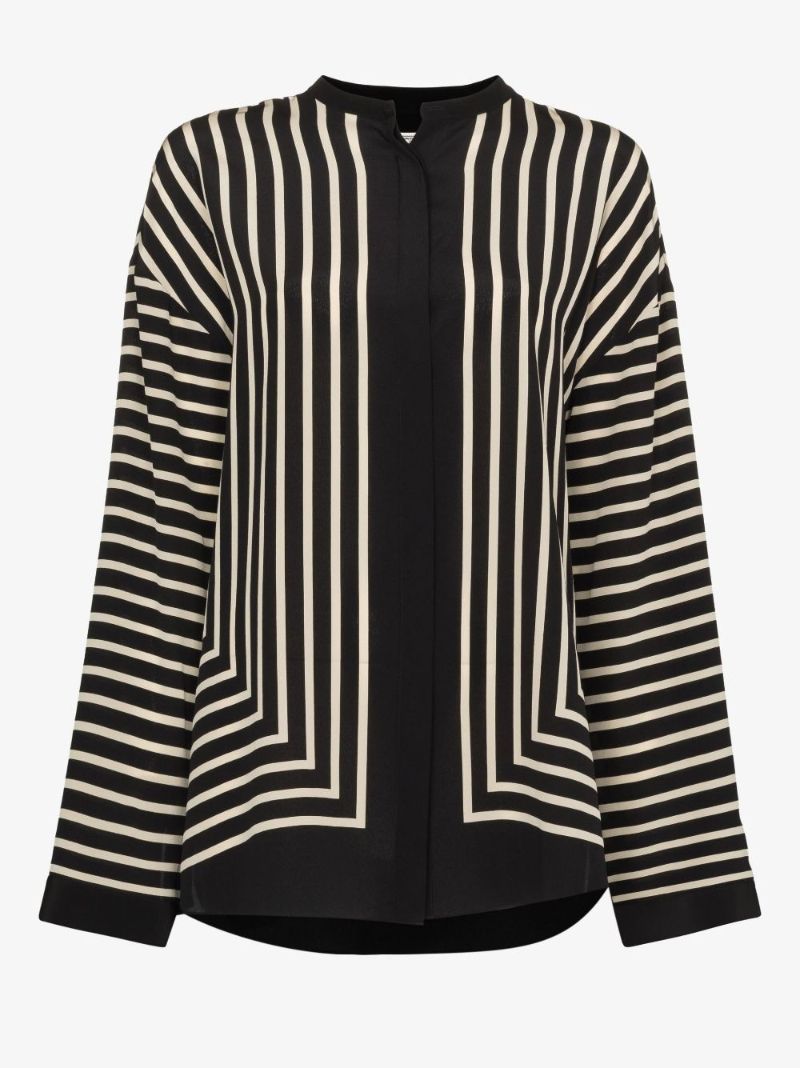Monogram Jacquard Silk Blouse