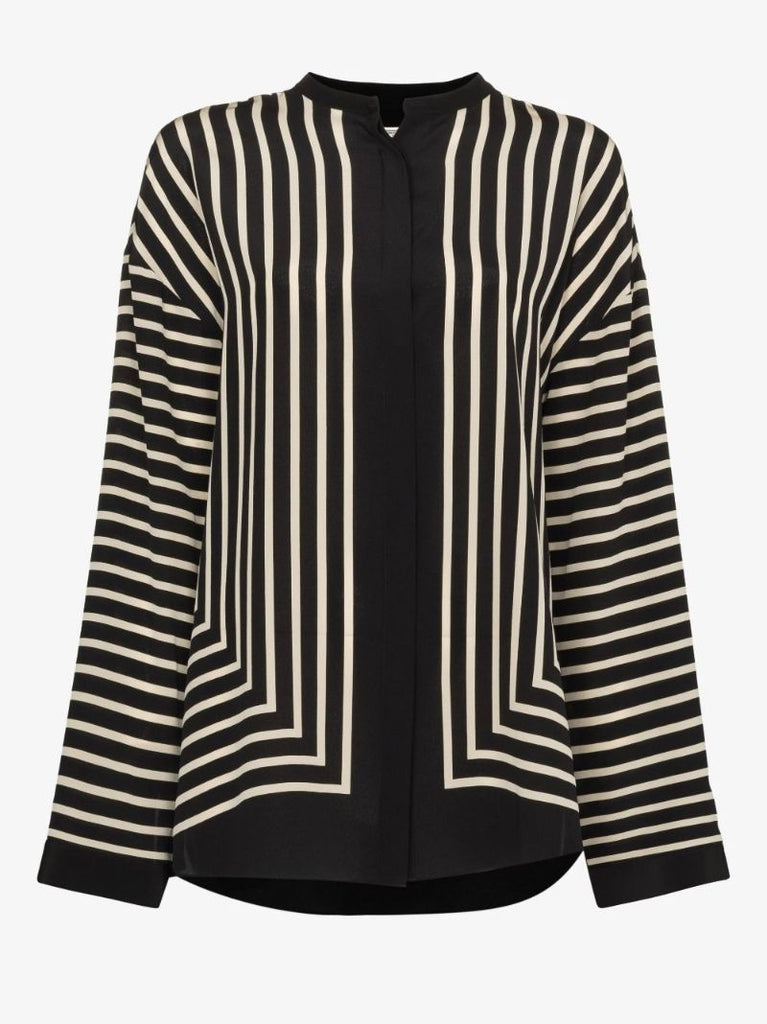 Monogram Jacquard Silk Blouse