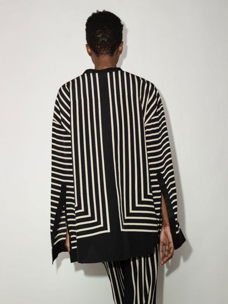 Monogram Jacquard Silk Blouse