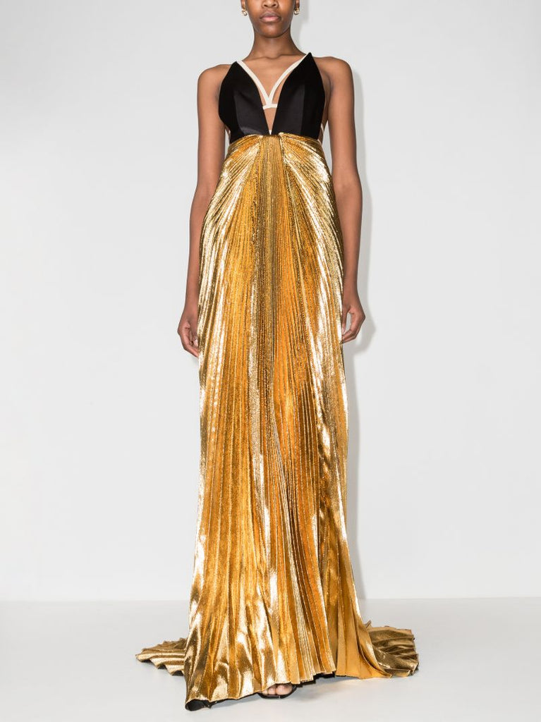 Plunge Neck Harness Dress