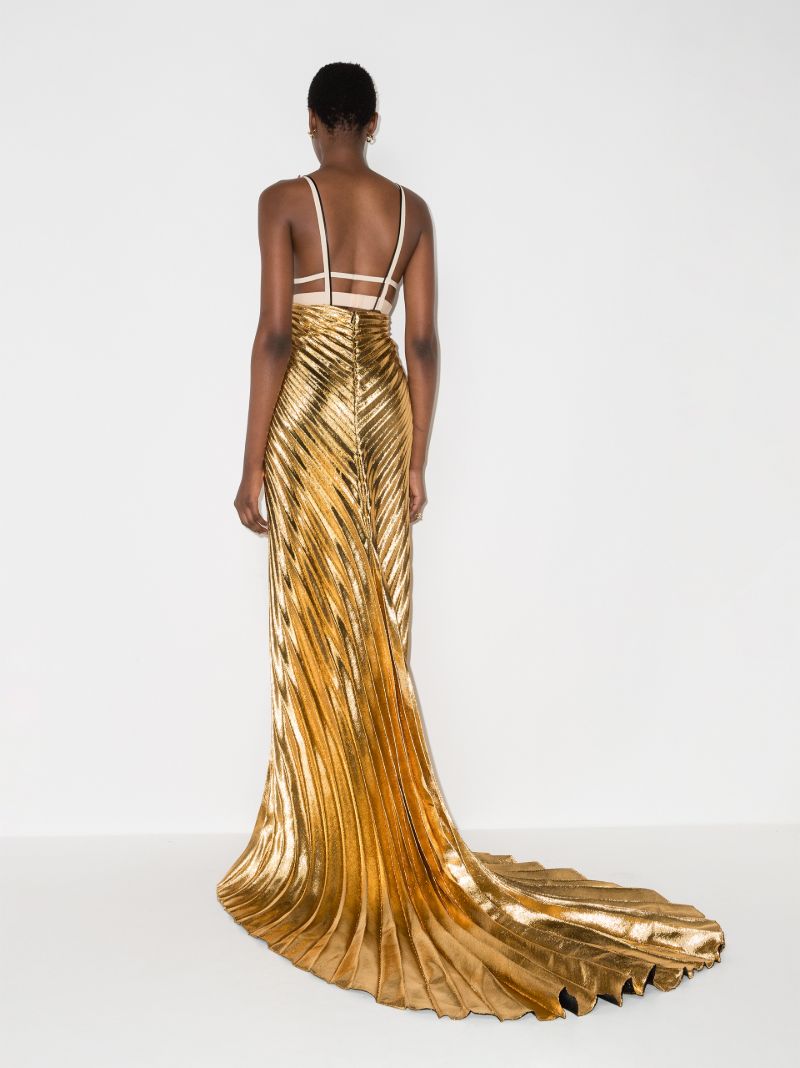 Plunge Neck Harness Dress