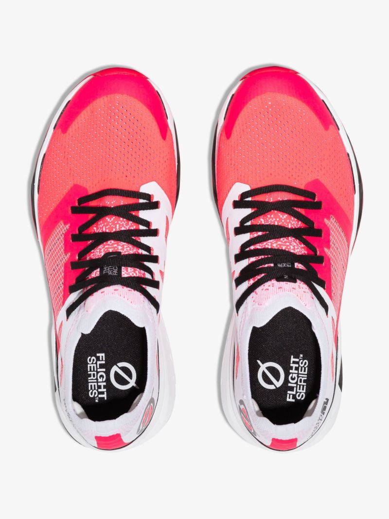 White and Pink Flight Vectic Sneakers