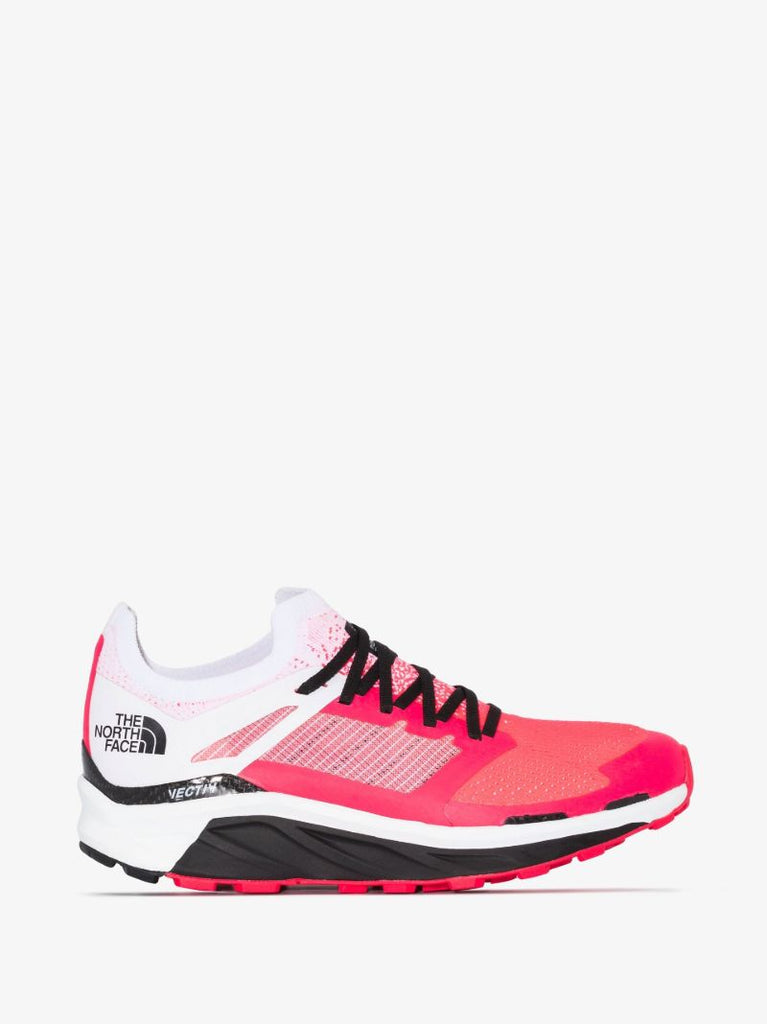 White and Pink Flight Vectic Sneakers