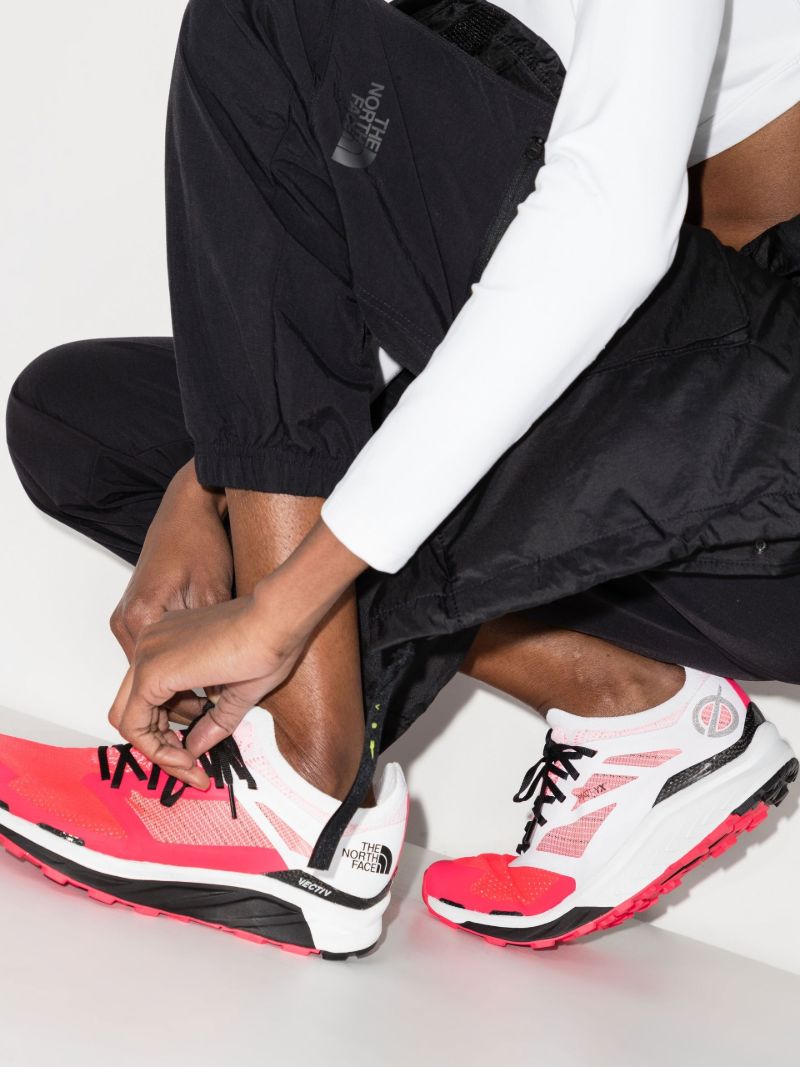 White and Pink Flight Vectic Sneakers