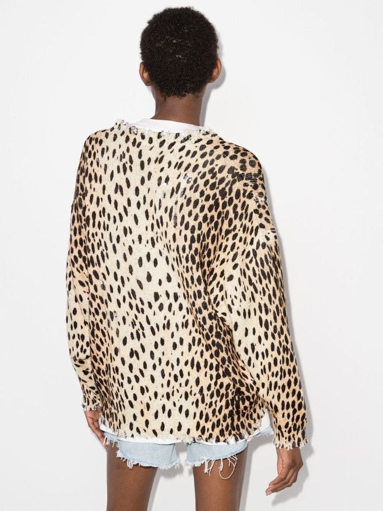 Cheetah Print Cotton Sweater