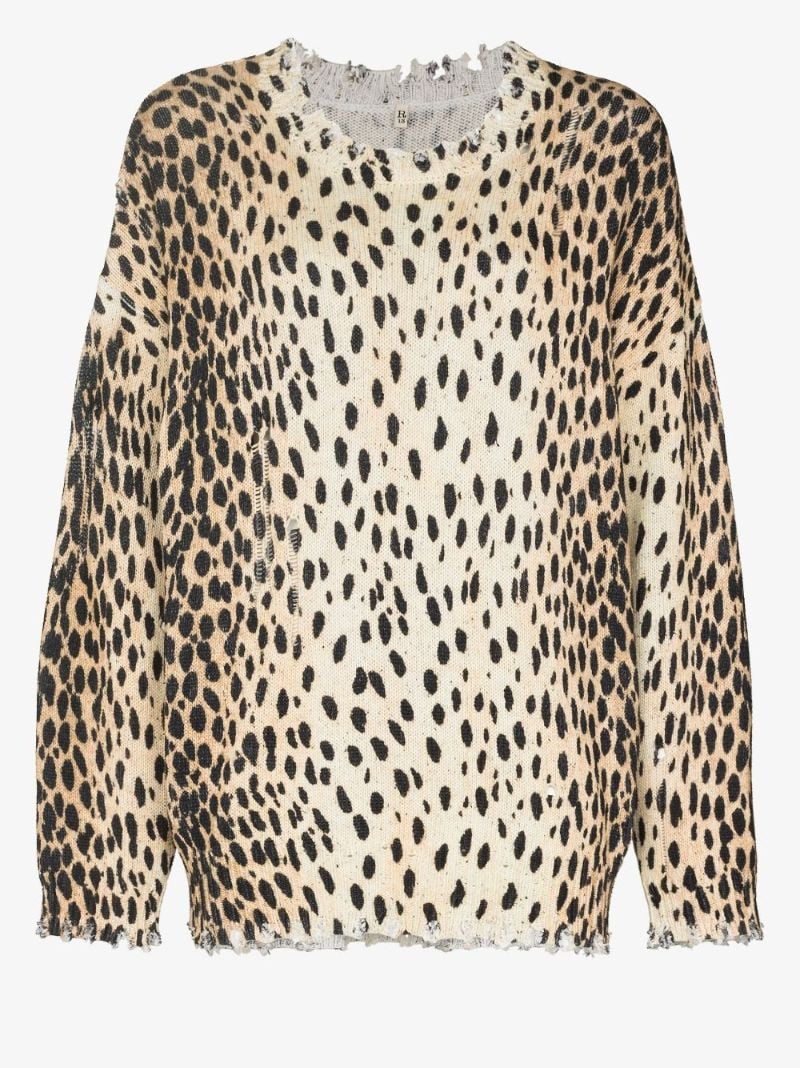 Cheetah Print Cotton Sweater