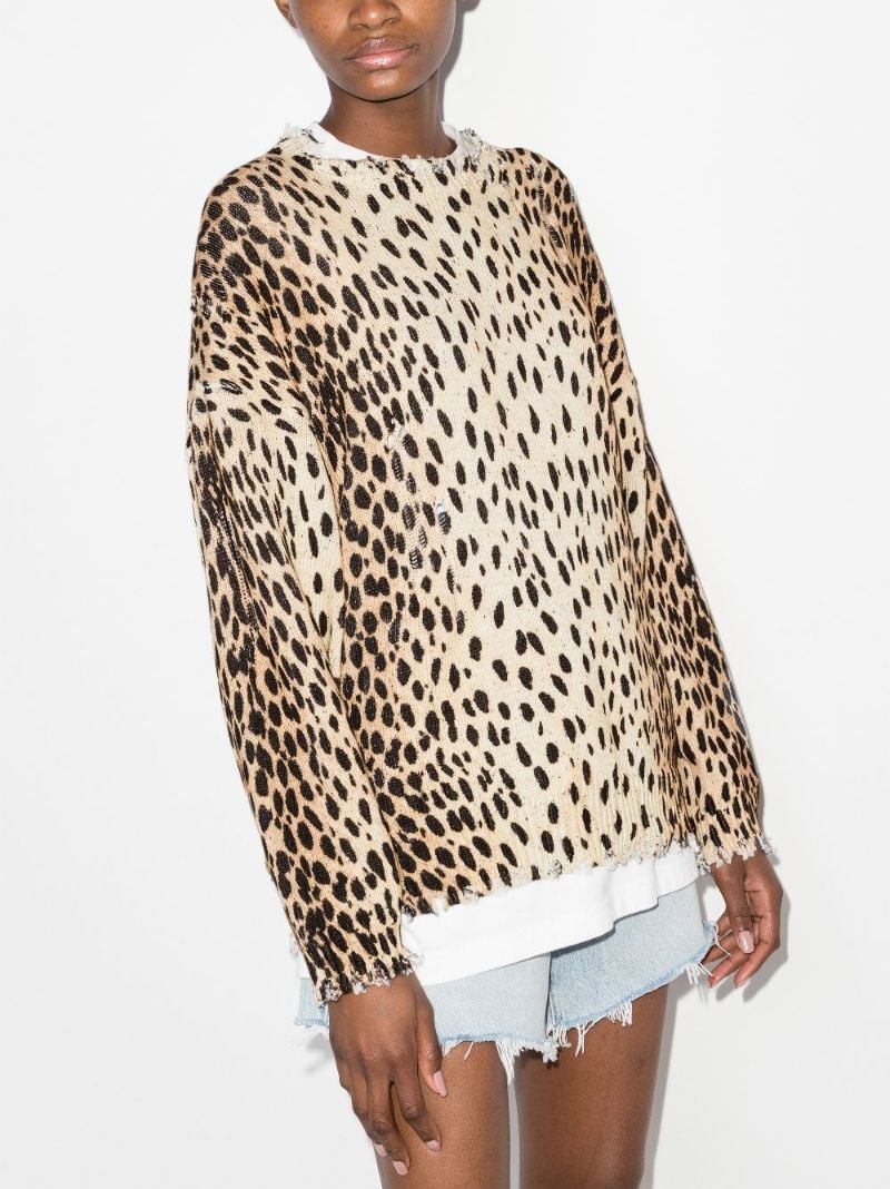 Cheetah Print Cotton Sweater