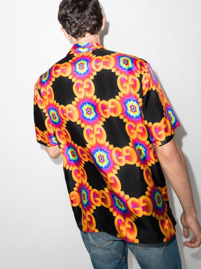 Gg Kaleidoscope Silk Bowling Shirt