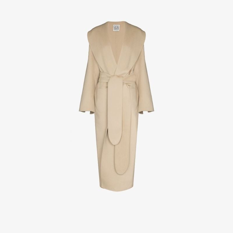Shawl Collar Belted Wool Coat