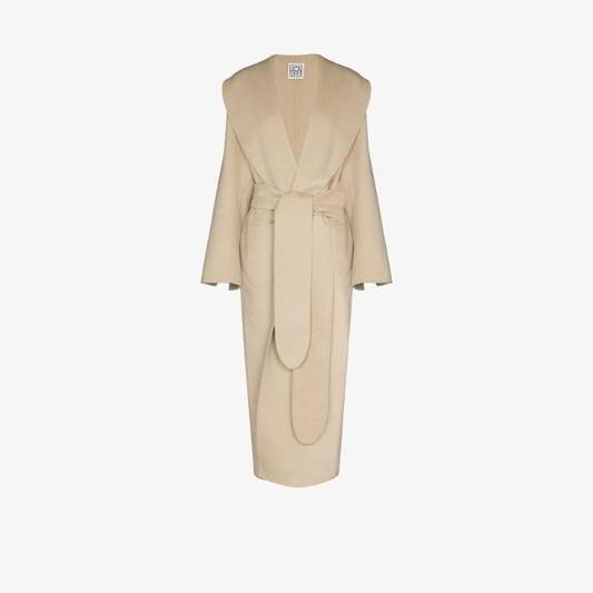 Shawl Collar Belted Wool Coat