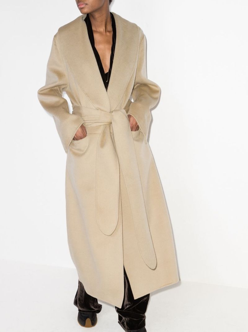 Shawl Collar Belted Wool Coat