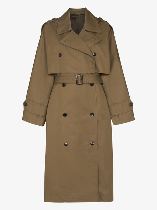 Brown Double-breasted Trench Coat