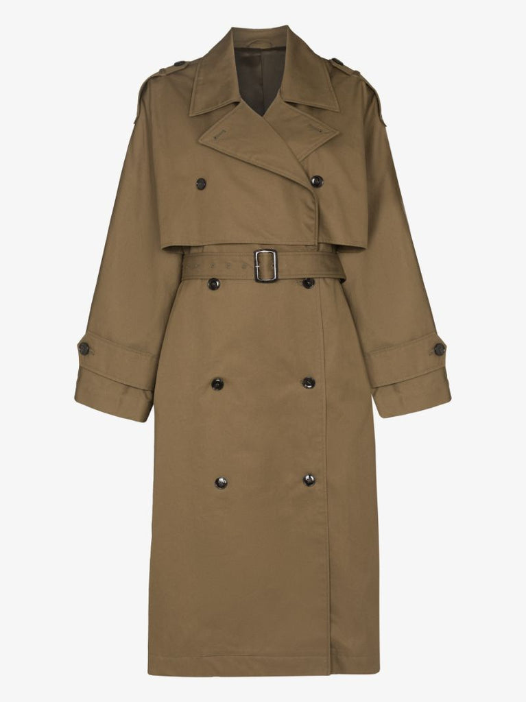 Brown Double-breasted Trench Coat