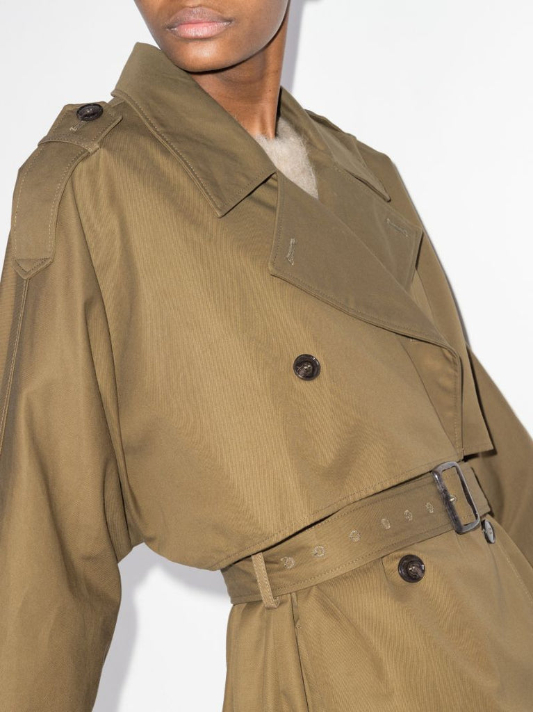 Brown Double-breasted Trench Coat
