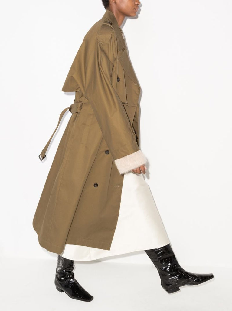 Brown Double-breasted Trench Coat