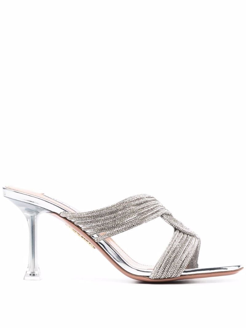 Grey Gatsby 75 Embellished Mules