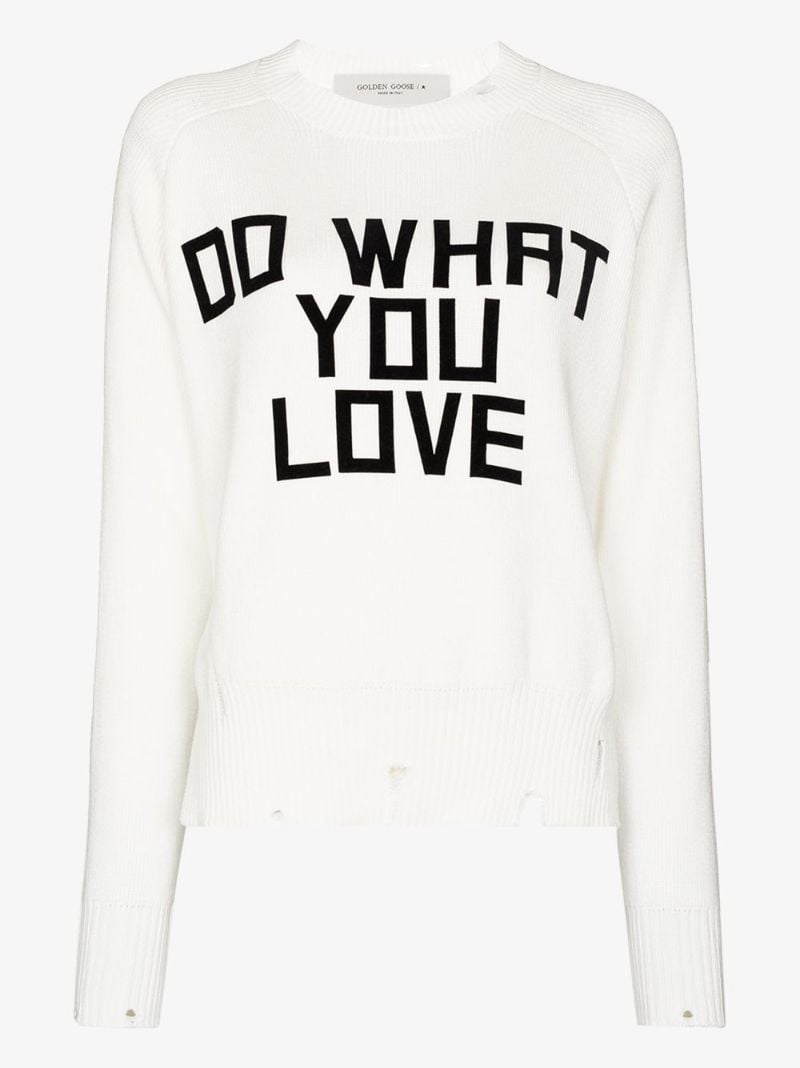 Delilah Slogan-intarsia Jumper