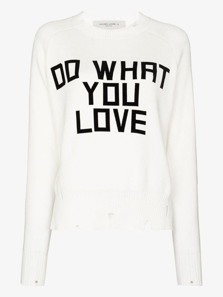 Delilah Slogan-intarsia Jumper