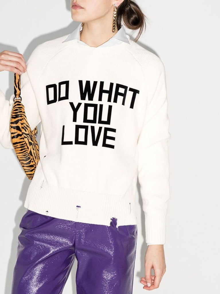 Delilah Slogan-intarsia Jumper